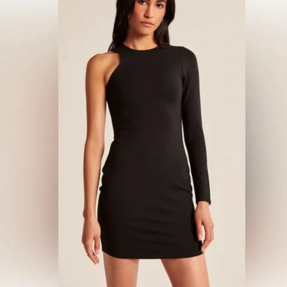NWT* Abercrombie Asymmetrical One-Shoulder Ponte Mini Dress